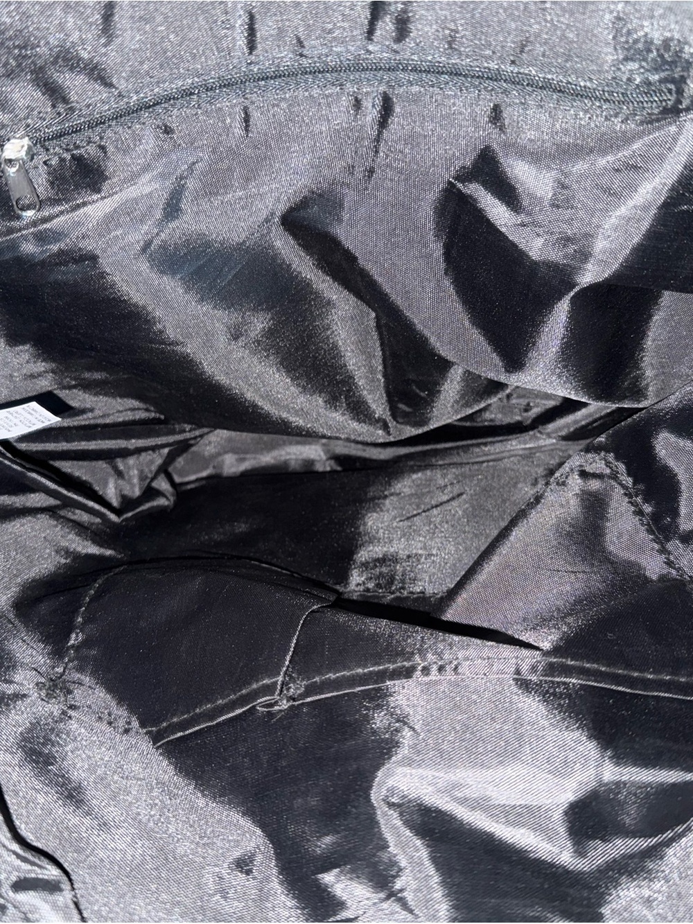 Sears Black Faux Leather Shoulder Tote with Front Zip Pocket - Picture 4 of 5